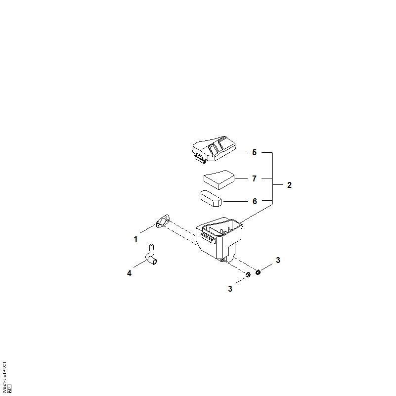 STIHL 0007-122-4000 Schlauch positie 4 technische tekening