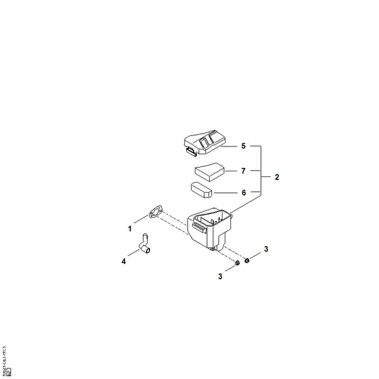 STIHL 0007-129-0900 Dichtung positie 1 technische tekening