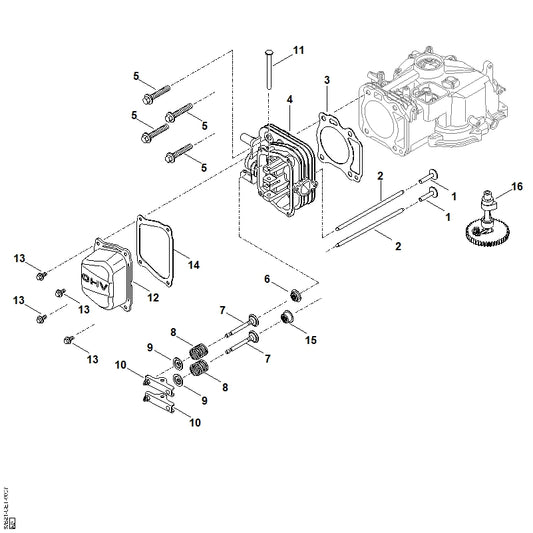STIHL 0007-029-0504 Dichtung positie 14 technische tekening