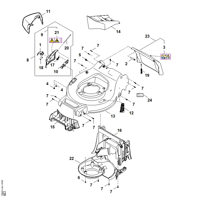 STIHL WA217060300 Verlängerung positie 11 technische tekening