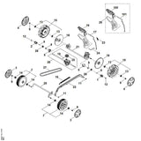 STIHL WB217041000 Keilriemenscheibe positie 25 technische tekening