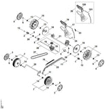 STIHL WB427042100 Keilriemen 1-Gang RM 253 453 positie 27 technische tekening