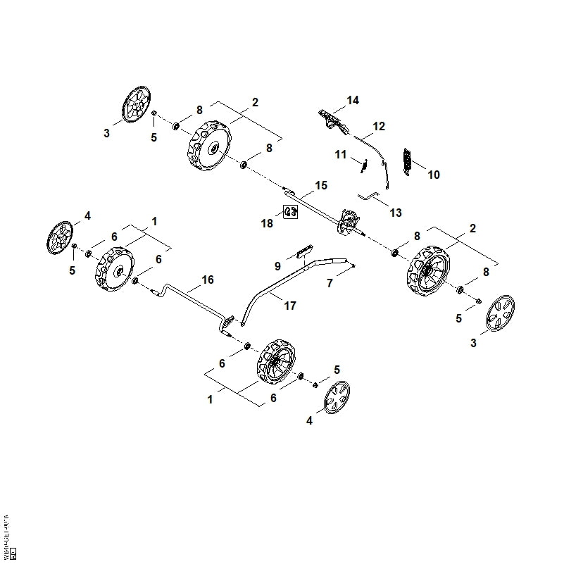 STIHL 0000-700-0440 Rad positie 2 technische tekening