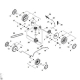 STIHL WB416400105 Getriebe-V mech. kpl. 443 448 positie 28 technische tekening
