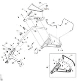 STIHL WB217803000 Lenker-Oberteil kpl. - RM positie 18 technische tekening