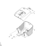 STIHL WA417602101 Grasfangbox positie 1 technische tekening