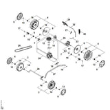 STIHL WB426400105 mech. V-Getriebe kpl. 453 positie 28 technische tekening
