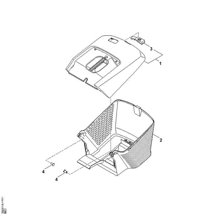 STIHL WA427602101 Grasfangbox positie 1 technische tekening