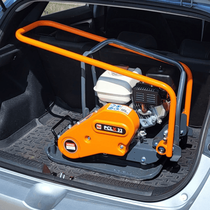 Belle Rüttelplatte PCLX 32 GX120 Set mit Radsatz und Vulkollanplatte