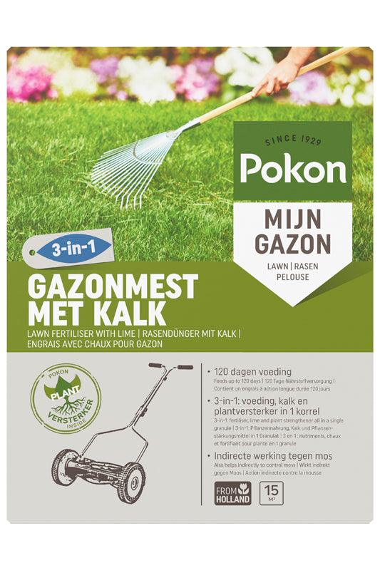 Pokon Rasendünger mit Kalk - 1 kg für 15 m²