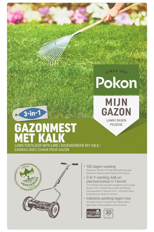 Pokon Rasendünger mit Kalk - 1 kg für 15 m²