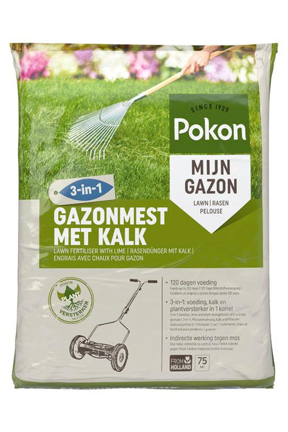 Pokon Rasendünger mit Kalk - 1 kg für 15 m²