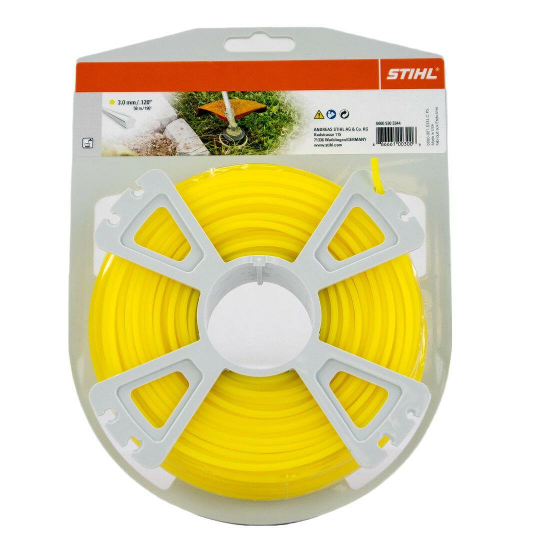 STIHL Mähfaden Trimmerfaden Quadratisch 3mm X 280 Meter Gelb - Hochfester Faden Für Freischneider STIHL Mähfaden Trimmerfaden Quadratisch 3mm X 280 Meter Gelb - Hochfester Faden Für Freischneider