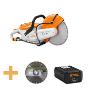 STIHL Akku-Trennschleifer TSA 300.0 mit Akku und Diamant-Trennscheibe
